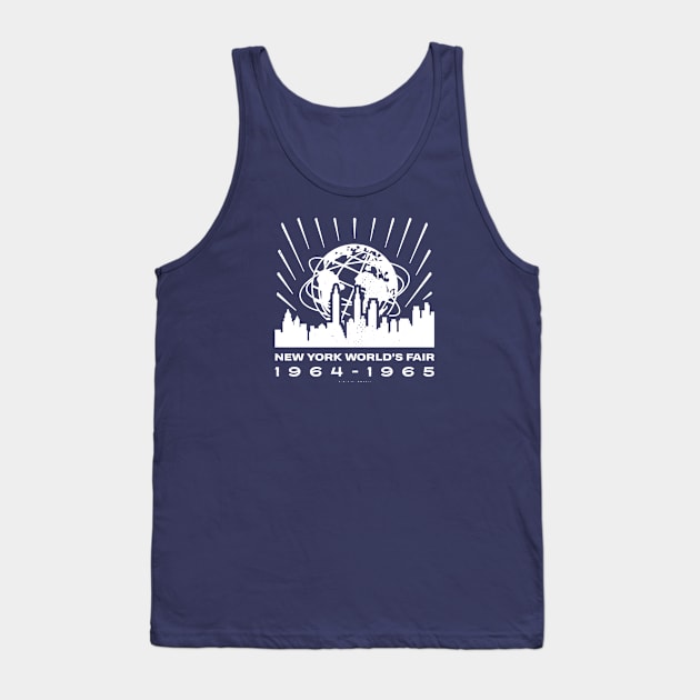 1964 1965 New York World's Fair Unisphere Skyline Tank Top by DMSC